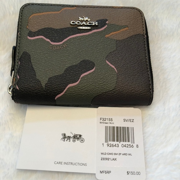 NWT COACH Wild Camo Small Zip Around Wallet - Picture 4 of 5